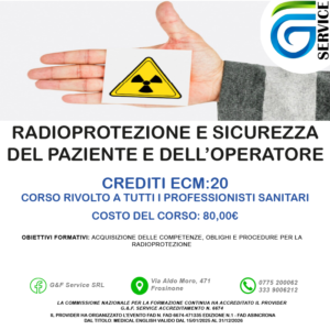 Radio protezione e sicurezza del paziente e dell’ operatore (20 CREDITI ECM)